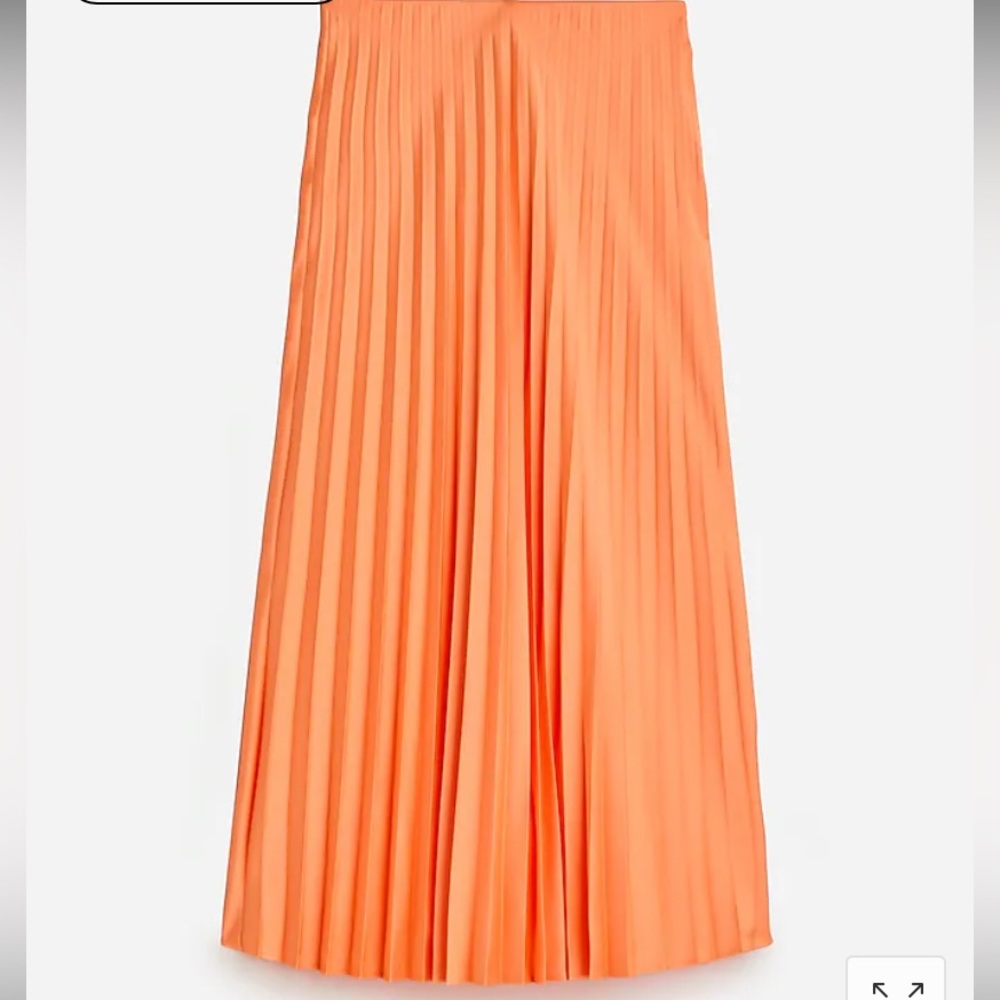 J Crew Pleated Pull-on Midi Skirt in Coastal Sunset - Size XS